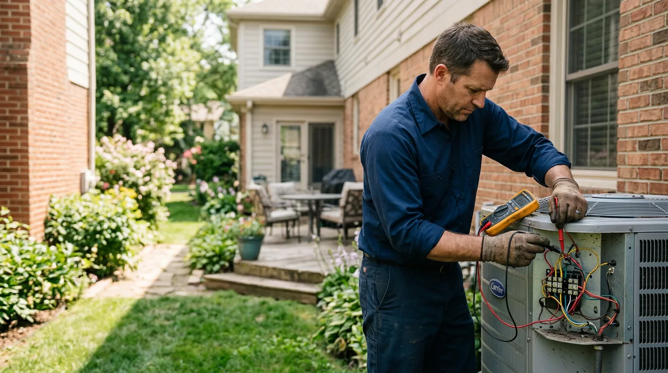 HVAC technician working near Hamptonville, NC